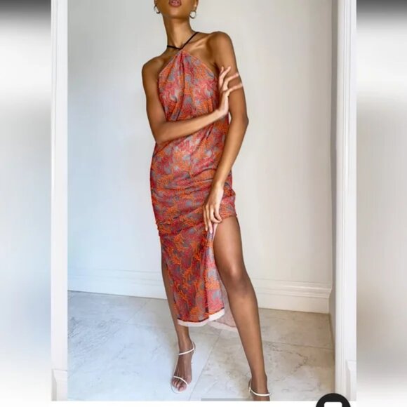 Babaton 1-01 Modern Halter Maxi Dress - Picture 2 of 15